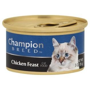 Champion Breed Chicken Feast Cat Food, 3 oz. Can