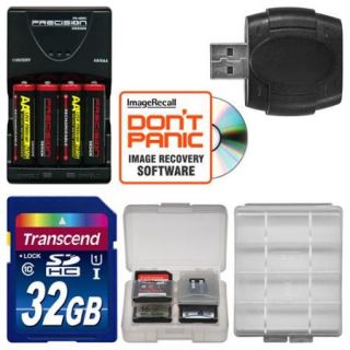 AA Batteries & Charger + 32GB SD Card Essential Bundle for Nikon Coolpix L30, L31, L32, L820, L830, L840 Digital Camera