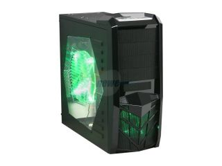 APEVIA X TROOPER Series X TRP GN Black/Green Steel ATX Mid Tower Computer Case