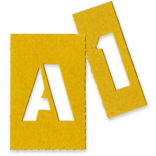 Chartpak Painting Letters & Numbers Stencil   1"   Gothic   Yellow (CHA01550)