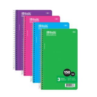 150 Ct. 3 Subject Spiral Notebook