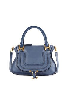 Chloe Marcie Medium Satchel Bag, Medium Blue