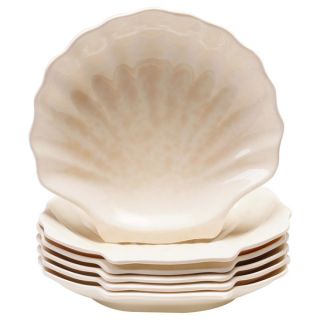 Certified International Coastal Moonlight Shell Melamine Plate (Set of