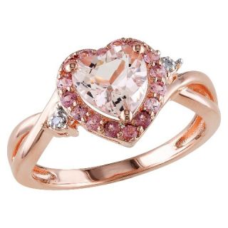 CT. T.W. Morganite and .01 CT. T.W. Diamond 3 Prong Setting Ring