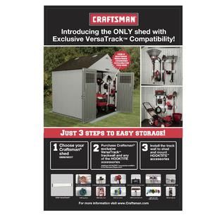 Craftsman  8 x 7 Resin Storage Building, 378 cu. ft.   Exclusive