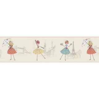 Brewster Home Fashions Kids World Fairy Tea Time Figural Wallpaper