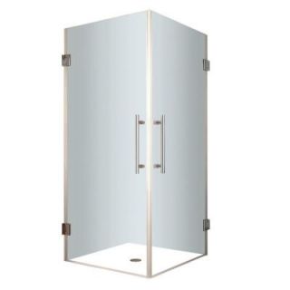 Aston Vanora 30 in. x 72 in. Frameless Square Shower Enclosure in Chrome with Self Closing Hinges SEN989 CH 30 10