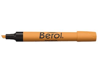 Berol Highlighter Broad, Narrow Marker Point Type   Chisel Marker Point Style   Orange Ink   Orange Barrel   12 / Dozen