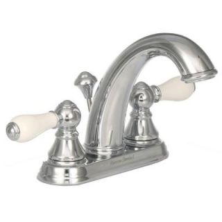 American Standard Williamsburg 4 in. Centerset 2 Handle Mid Arc Bathroom Faucet in Polished Chrome 2904.201.002