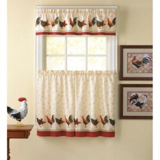 CHF & You Morning Rooster Tier Curtain Panel Set