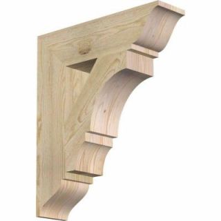 Ekena Millwork 6 in. x 28 in. x 24 in. Douglas Fir Balboa Traditional Rough Sawn Bracket BKT06X24X28BOA01RDF