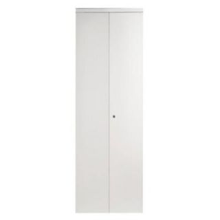 Impact Plus Smooth Flush Solid Core Primed MDF Interior Closet Bi fold Door With White Trim P3422080