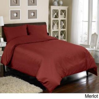 Grand Luxe Egyptian Cotton Sateen 500 Thread Count 3 piece Mini Duvet Cover Set Cal King/Ivory