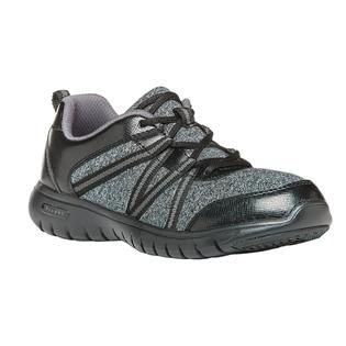 Propet USA Womens Tami Black/Silver Sneaker   Wide Widths Available