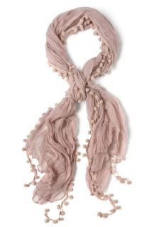 Pom and Dance Scarf in Blush  Mod Retro Vintage Scarves