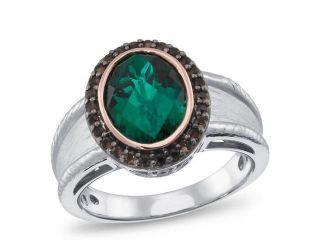 Matisse, Sterling Silver, Lab Created Emerald Ring  Size 8