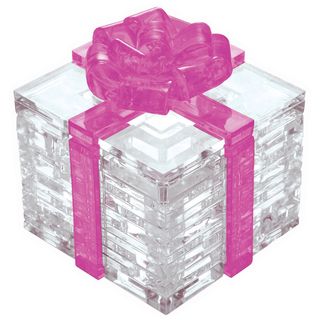 Pink Bow Gift Box 38 piece 3D Crystal Puzzle   15909918  