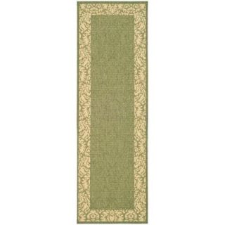 Safavieh Courtyard Olive/Natural 2 ft. 3 in. x 6 ft. 7 in. Runner CY2727 1E06 27