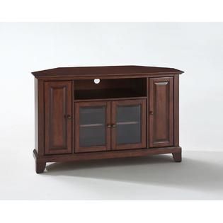 Crosley Furniture  Newport 48in Corner TV Stand in Vintage Mahogany