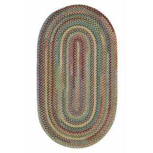 Capel  American Song Oval Braided Rug 2x3 250 Green