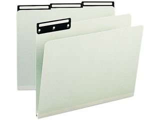 Smead 13430 One Inch Expansion Metal Tab Folder, 1/3 Tab, Letter, Gray Green, 25/Box
