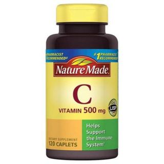 Nature Made Vitamin C Dietary Supplement Caplets, 500mg, 120 count