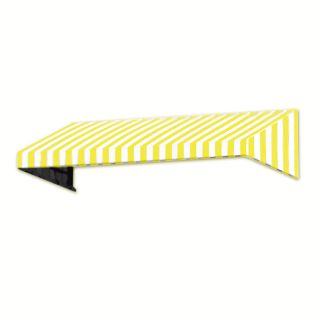 Awntech 148.5 in Wide x 48 in Projection Yellow/White Stripe Slope Window/Door Awning