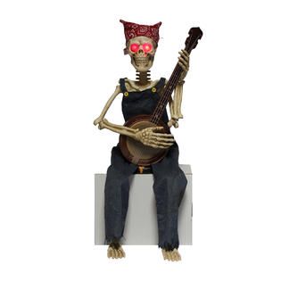 Totally Ghoul Skeleton Banjo Player Halloween Decoration   Seasonal