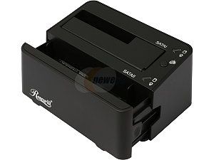 Rosewill RX306 PU3 35B   Dock Docking Station for 2.5" & 3.5" Hard Drives   SATA III, USB 3.0, Dual Bay Clone Docking Station with Fixable Slot Adjustment