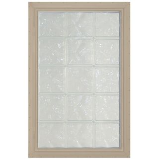 Pittsburgh Corning LightWise Decora Sand Vinyl New Construction Glass Block Window (Rough Opening 25.375 in x 72.125 in; Actual 24.375 in x 71.125 in)