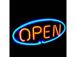 HOZER Professional 17*14 Inch Open Design Decorate Neon Light Sign Store Display Beer Bar Sign Real Neon Signboard for Restaurant Convenience Store Bar Billiards Shops