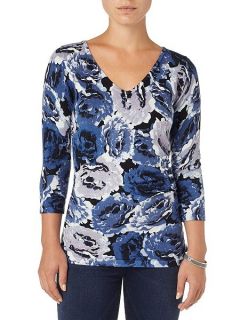 Phase Eight Daisey floral knit top Purple