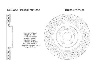 Centric Disc Brake Rotor 128.35052