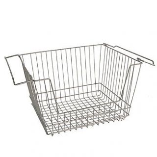 Exquisite Stackable Open Wire Basket Brushed Nickel Finish   Home
