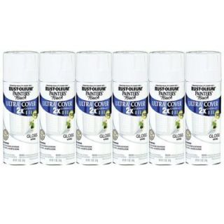 Rust Oleum 12 oz. Gloss White 2X Painter's Touch Spray Paint (6 Pack) DISCONTINUED 181422