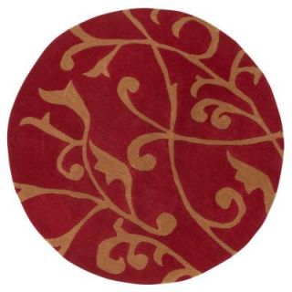 Home Decorators Collection Perpetual Red 5 ft. 9 in. Round Area Rug 4391035110
