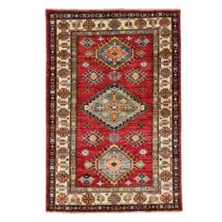 Solo Rugs Kazak Red 3 ft. 4 in. x 5 ft. Indoor Area Rug M1760 136