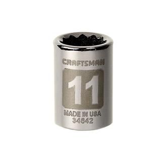 Craftsman 11mm Easy To Read Socket, 12 pt. STD, 3/8 in. drive