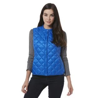 Attention Womens Packable Quilted Puffer Vest & Bag   Clothing, Shoes