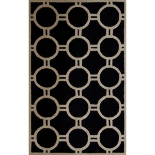 Safavieh Handmade Moroccan Cambridge Circles pattern Black/ Ivory Wool