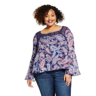 Plus Size Bell Sleeve Peasant Top   Almost Famous