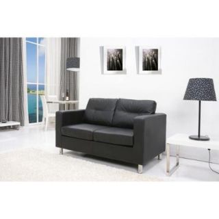 Detroit Black Loveseat