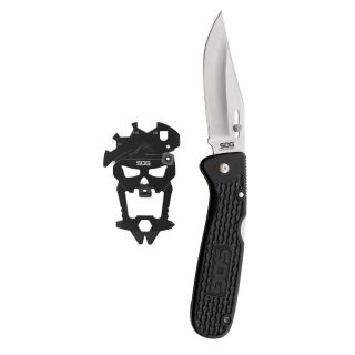 SOG 2.68 in Stainless Steel Clip Point Straight Edge Pocket Knife
