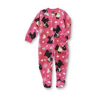 Joe Boxer Infant & Toddler Girls Microfleece Footed Pajamas   Puppies
