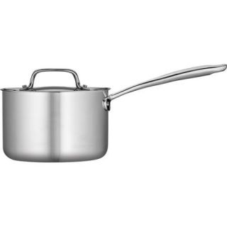 Tramontina 2 Qt Tri Ply Clad Sauce Pan with Lid, Stainless Steel