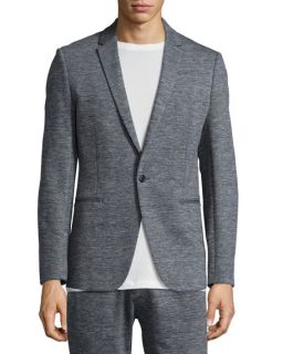 Theory Sterling Heathered Knit Sport Coat, Gray