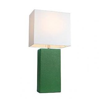Elegant Designs Monaco Avenue Modern Green Leather Table Lamp   Home