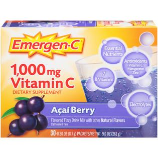 Alacer Vitamin C 1000mg Acai Berry Drink Mix Dietary Supplement 9