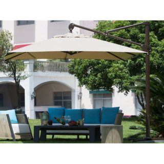10 Deluxe Square Offset Cantilever Umbrella by Abba Patio