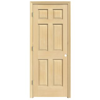 ReliaBilt Prehung Solid Core 6 Panel Pine Interior Door (Common 32 in x 80 in; Actual 33.563 in x 81.687 in)